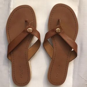 Coach Leather Flip Flops